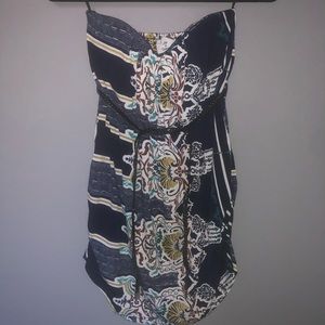 Blue Strapless Dress